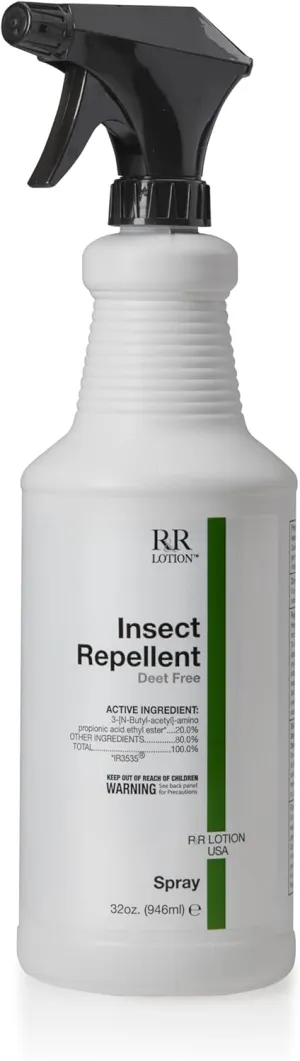 I.C. Insect Repellent Spray. Non-Greasy & Tacky, Odorless, 8 Hour Protection Against Mosquitoes & Ticks. Fast Drying. EPA Registered as a Biopesticide Using IR3535. USA, 32oz Bottle (BRS-32)
