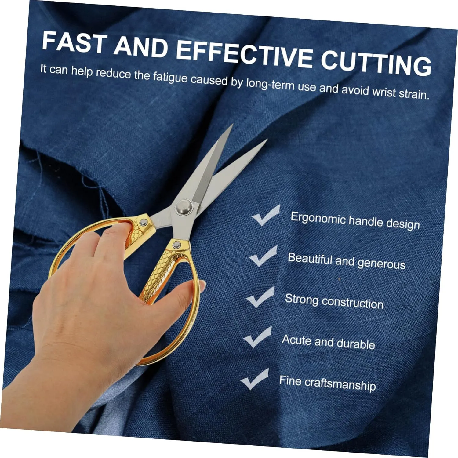IMIKEYA Stainless Steel Kitchen Scissors Fish Pattern Design Food Shears Kitchen Scissor Ergonomic Handle