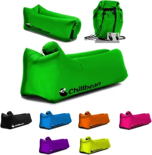 Inflatable Lounger Air Sofa Couch, Portable Water Proof Hammock for Hiking, Beach Inflatable Chair with Pillow, Single Layer Nylon Camping Essential for Picnics and Music Festivals (Green)