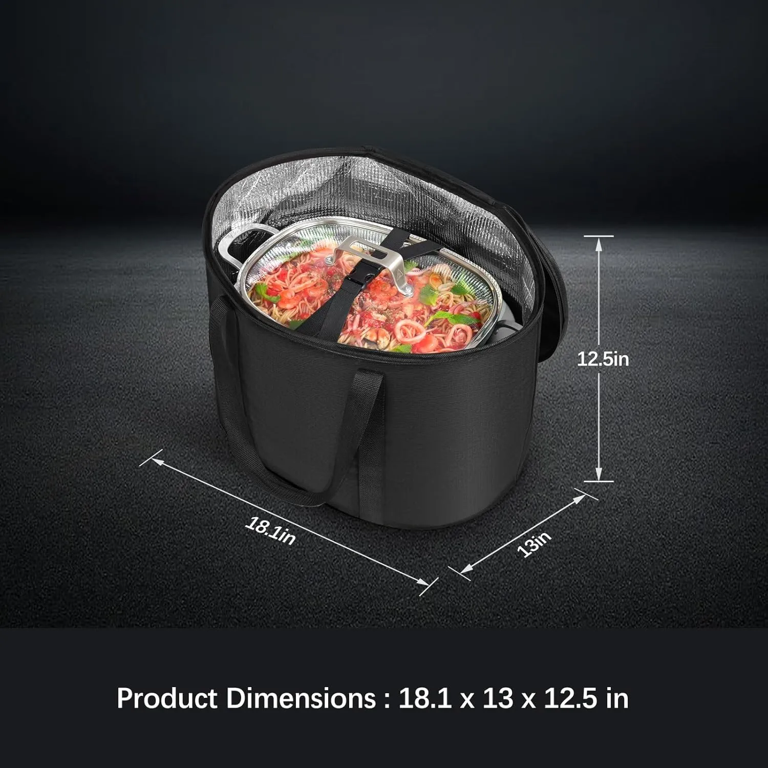 Insulated Slow Cooker Carrying Bag - Travel Bag Carrier Compatible with Ninja Foodi Possible Cooker Pro MC1000, MC1001 - Multi Cooker Carry Bag Accessories Fit From 8.5 Qt To 10 Qt Slow Cooker