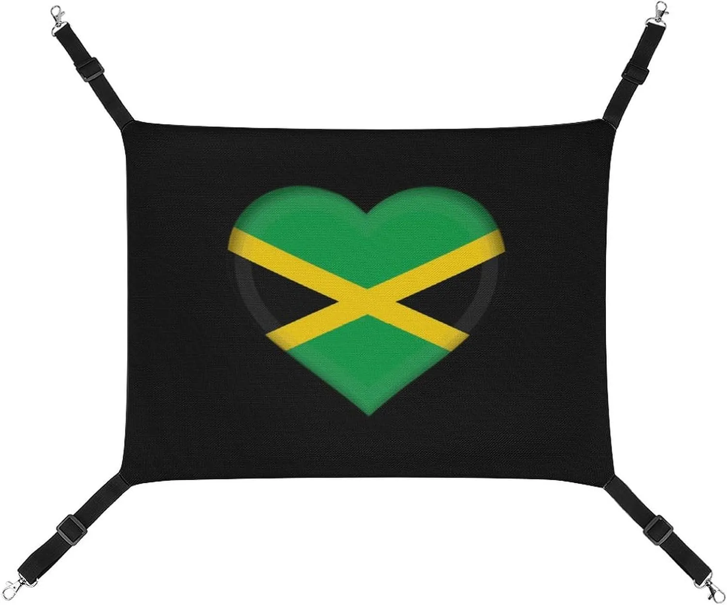 Jamaican Flag Heart Hanging Cat Bed Soft Breathable Pet Hammock for Cage Pet Sleeper for Kitten Ferret Puppy Rabbit, style, 20240327