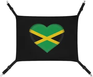 Jamaican Flag Heart Hanging Cat Bed Soft Breathable Pet Hammock for Cage Pet Sleeper for Kitten Ferret Puppy Rabbit, style, 20240327