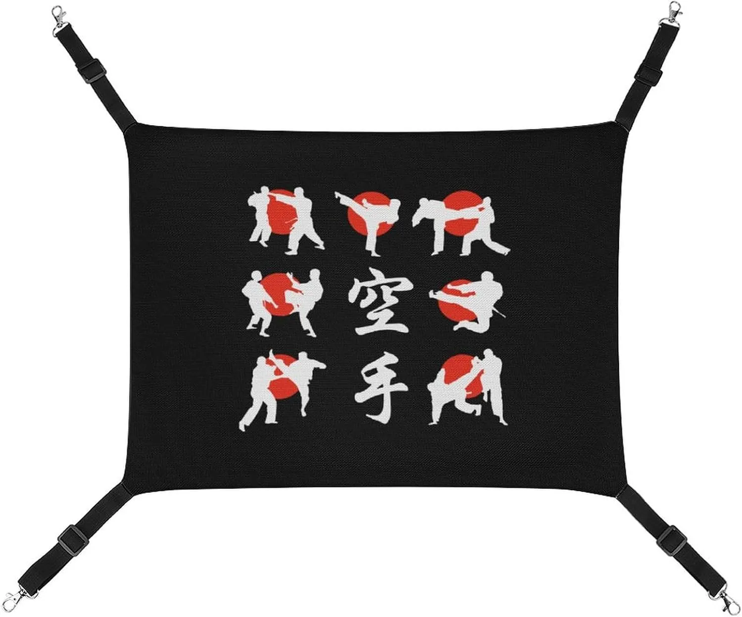 Japan Kyokushin Karate Cat Hanging Hammock Soft Breathable Pet Cage Dog Hammock with Adjustable Straps and Metal Hooks, style, 202403255
