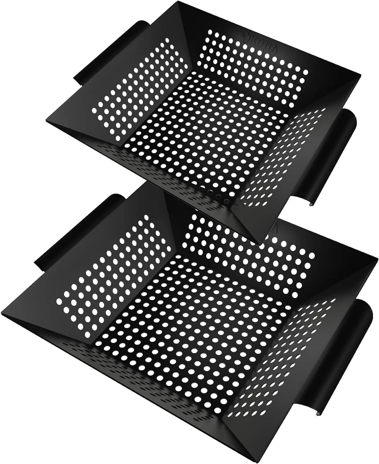 Kona Grill Grilling Basket Set - Premium Accessories for Outdoor Grill - Perfect for Veggies and More! Enhance Your BBQ Experience with this Heavy-Duty Grill Basket - Includes Bonus Gift: Wooden
