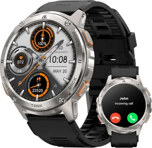 KOSPET Smart Watch for Men, 60 Days Extra-Long Battery, 50M Waterproof Rugged Military Smartwatch(Answer/Make Calls)Full Metal Body, 170 Sports Mode 1.43” AMOLED Display Fitness Watch-Voice Assistant