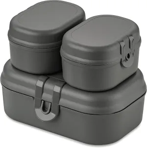 Koziol 7151701, Breakfast Box, Lunch to go, Meal prep, Nature Ash Grey