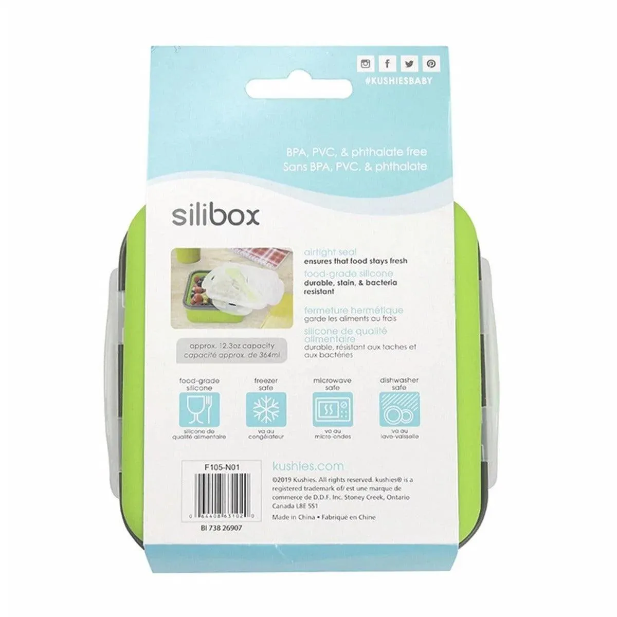 Kushies Silibox Silicone Container & Utensils Set