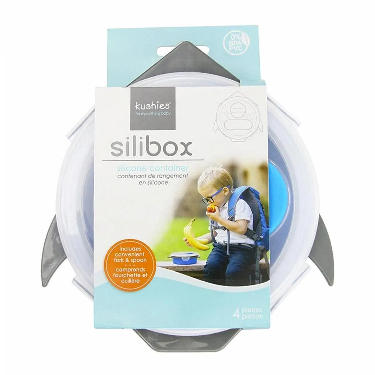 Kushies Silibox Silicone Container & Utensils Set