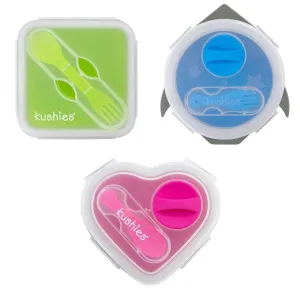 Kushies Silibox Silicone Container & Utensils Set