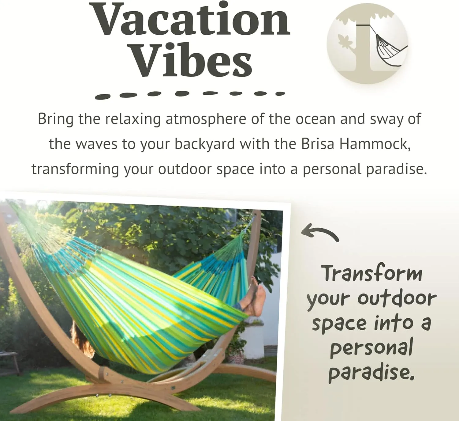 La Siesta Large Double Brisa Classic Hammock, Outdoor Indoor Hammock Swing - Handmade Weather & Tear Resistant Patio Backyard Bedroom Hammock, Lime