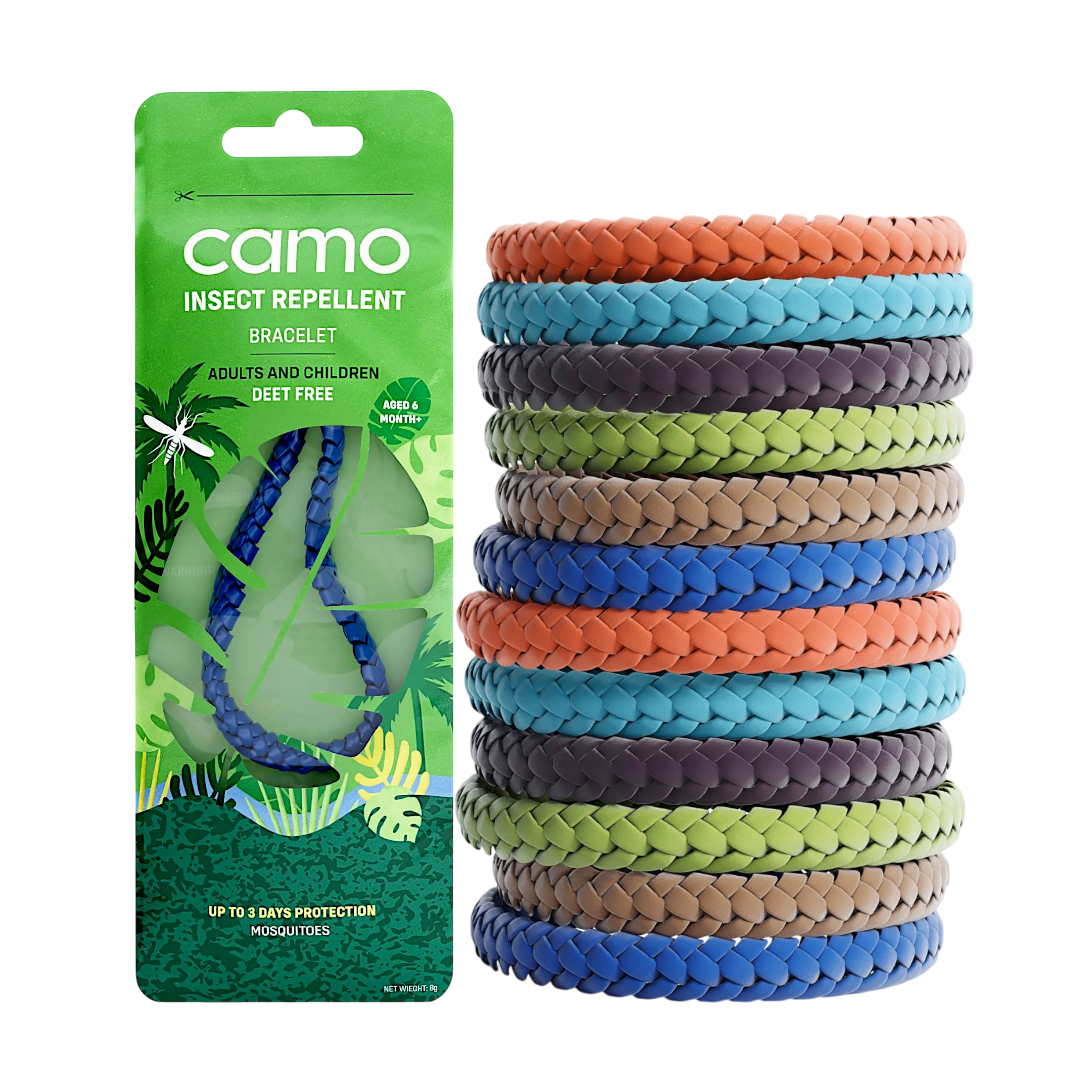 Leather Mosquito Repellent Wristband (12 individually packed bracelets)
