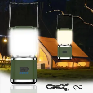 LED Camping Lantern, Rechargeable with 4 Light Modes Waterproof, Mini Lantern Flashlight for Camping Hurricane Emergency, & Power Outages