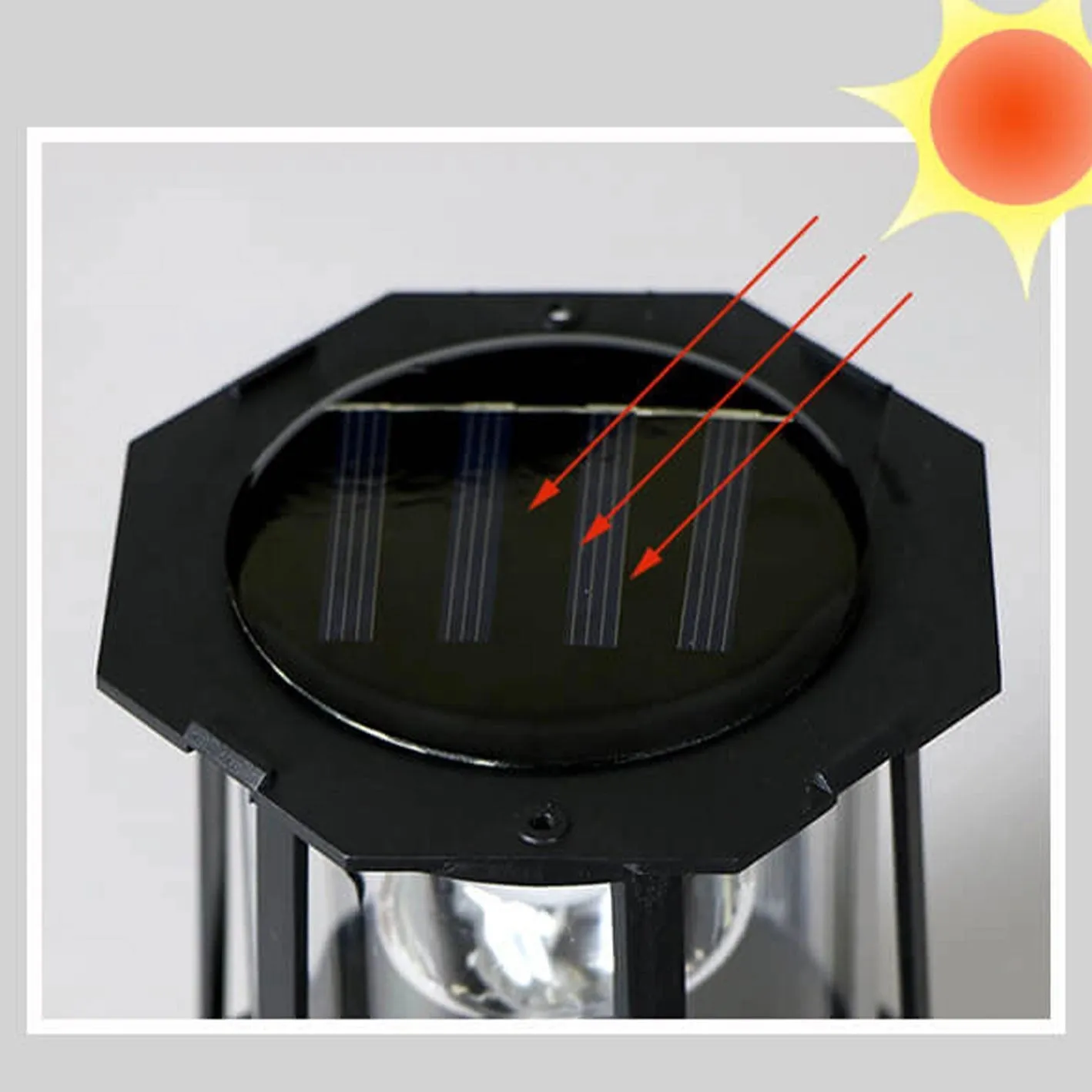 LED Solar Rotating Lighthouse Lantern - Modern Nautical Decor