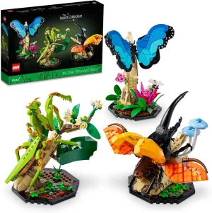 LEGO Ideas The Insect Collection - Collectible Model Building Kit for Adults, Ages 18  - Display Life Size Morpho Butterfly, Hercules Beetle, & Chinese Mantis - Gift for Mother's Day - 21342