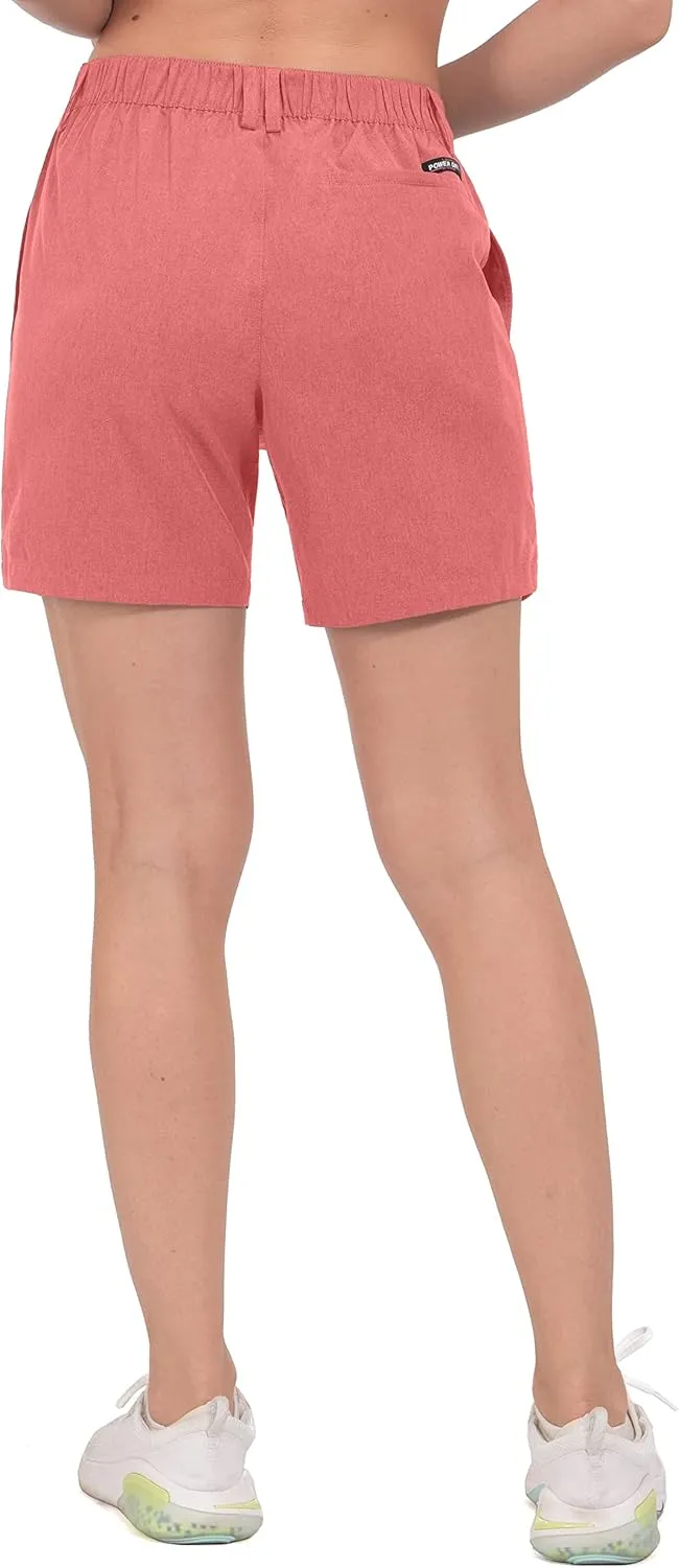 Little Donkey Andy Women's Bermuda Quick Dry Lightweight Stretch Shorts Golf Hiking Travel