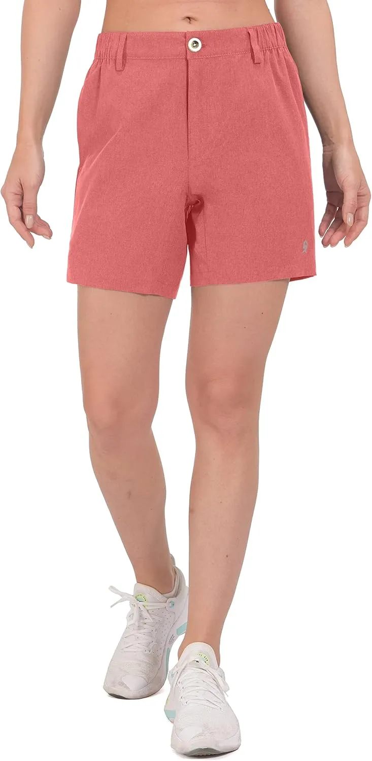 Little Donkey Andy Women's Bermuda Quick Dry Lightweight Stretch Shorts Golf Hiking Travel
