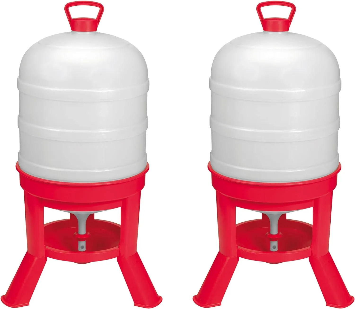 Little Giant 10 Gallon Tank Heavy Duty Poultry Chicken Gravity Waterer (2 Pack)