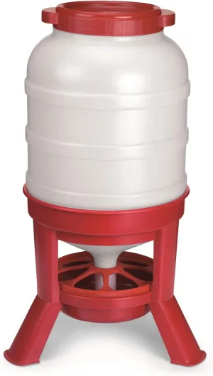 Little Giant® Plastic Dome Feeder | Heavy Duty Plastic Gravity Fed Poultry Feed Container Tank | Backyard Poultry for Hobbyists, Farmers and Ranchers | 60 LB