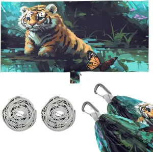 Little Tiger Camping Hammock, 330 lbs with 2 Tree Straps, Carry Bag, Single Portable Hammock for Outdoor/Indoor, Hiking, Beach, Backpacking, Travel