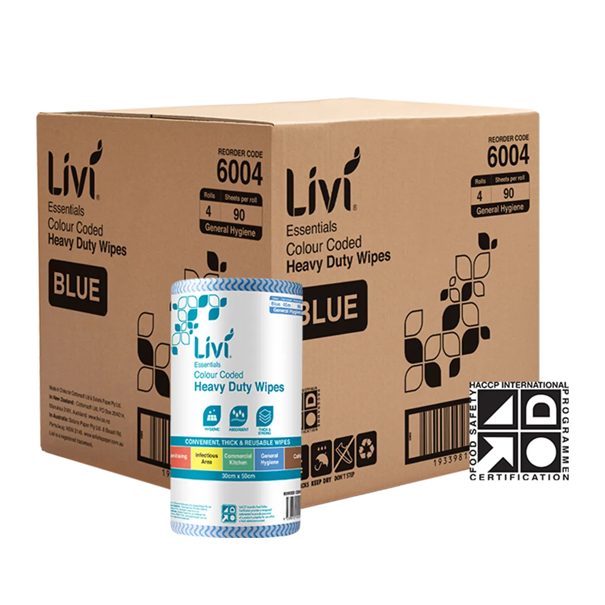 Livi Essentials Commercial Wipes (Blue)