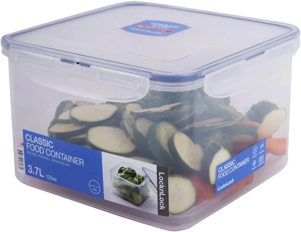 LOCK & LOCK Square Food Container, Tall, 15.4-Cup, 125-Fluid Ounces