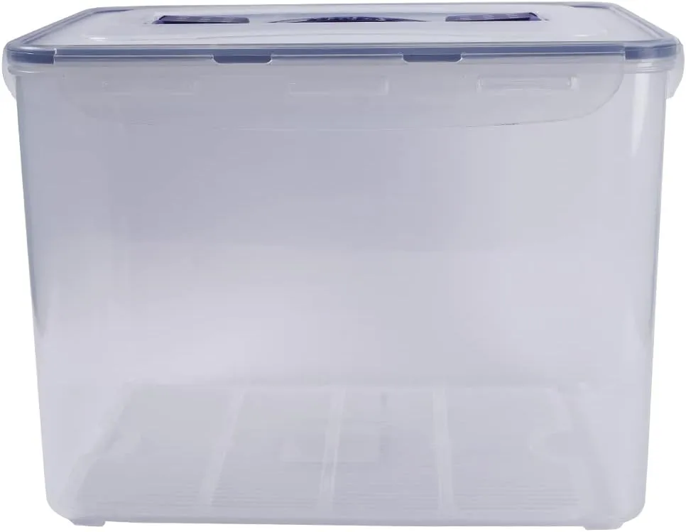 Lock n Lock 406-Fluid Ounce Rectangular Container with Handle and Drain Grate, Tall, 50-Cup