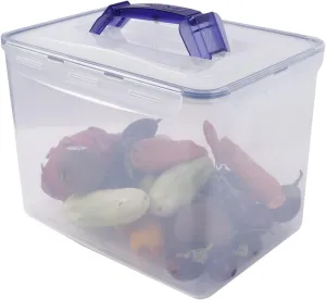 Lock n Lock 406-Fluid Ounce Rectangular Container with Handle and Drain Grate, Tall, 50-Cup