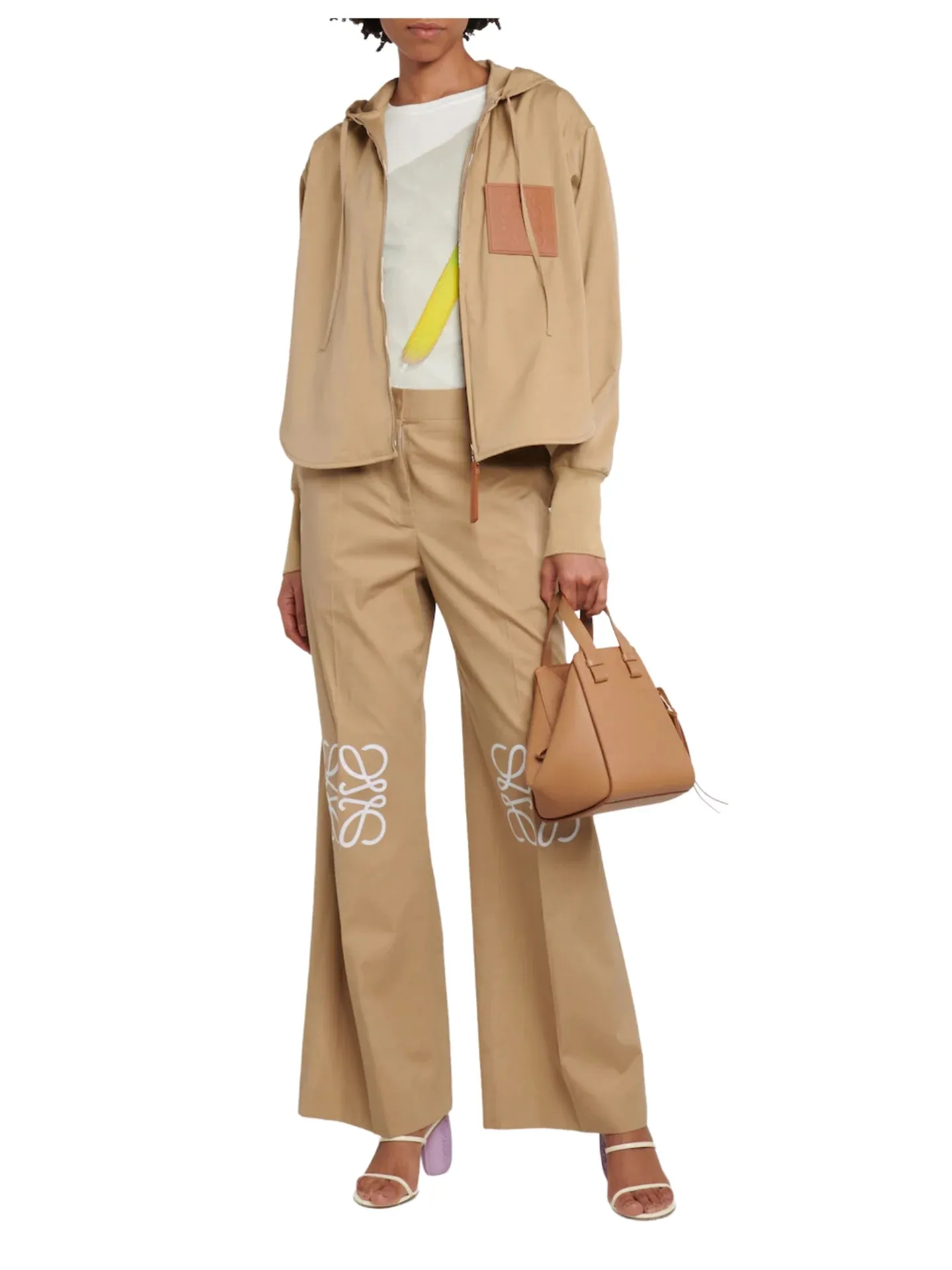 Loewe Hammock Compact Leather Tote Bag Toffee