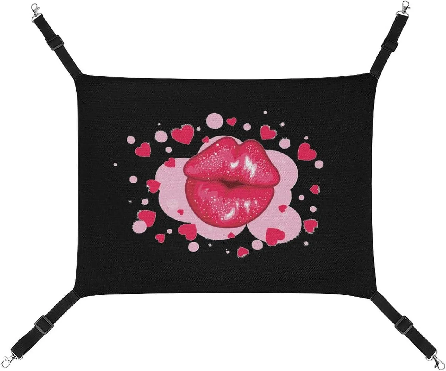 Love-kiss Hanging Cat Bed Soft Breathable Pet Hammock for Cage Pet Sleeper for Kitten Ferret Puppy Rabbit