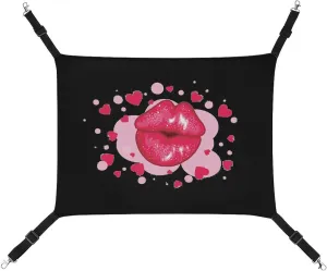 Love-kiss Hanging Cat Bed Soft Breathable Pet Hammock for Cage Pet Sleeper for Kitten Ferret Puppy Rabbit