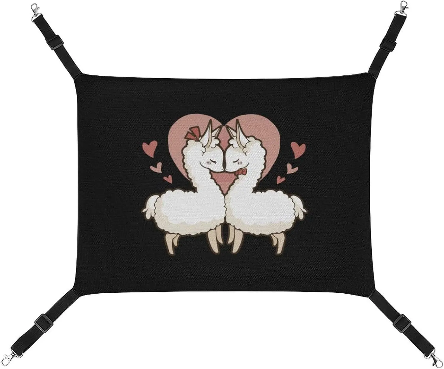 Love Llamas Hanging Cat Bed Soft Breathable Pet Hammock for Cage Pet Sleeper for Kitten Ferret Puppy Rabbit
