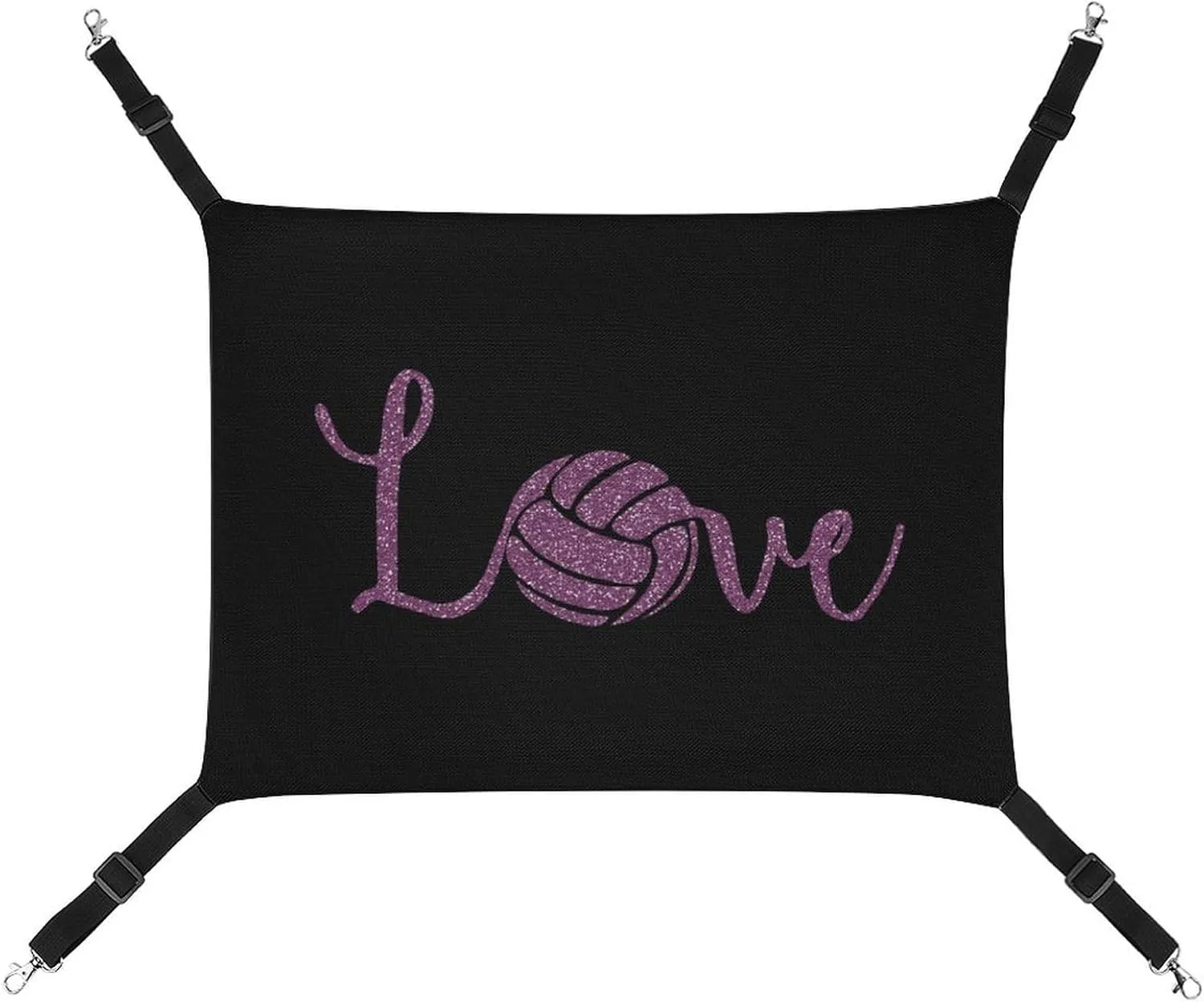 Love Volleyball Hanging Cat Bed Soft Breathable Pet Hammock for Cage Pet Sleeper for Kitten Ferret Puppy Rabbit