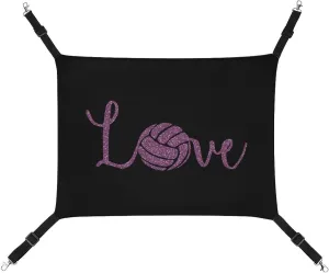 Love Volleyball Hanging Cat Bed Soft Breathable Pet Hammock for Cage Pet Sleeper for Kitten Ferret Puppy Rabbit
