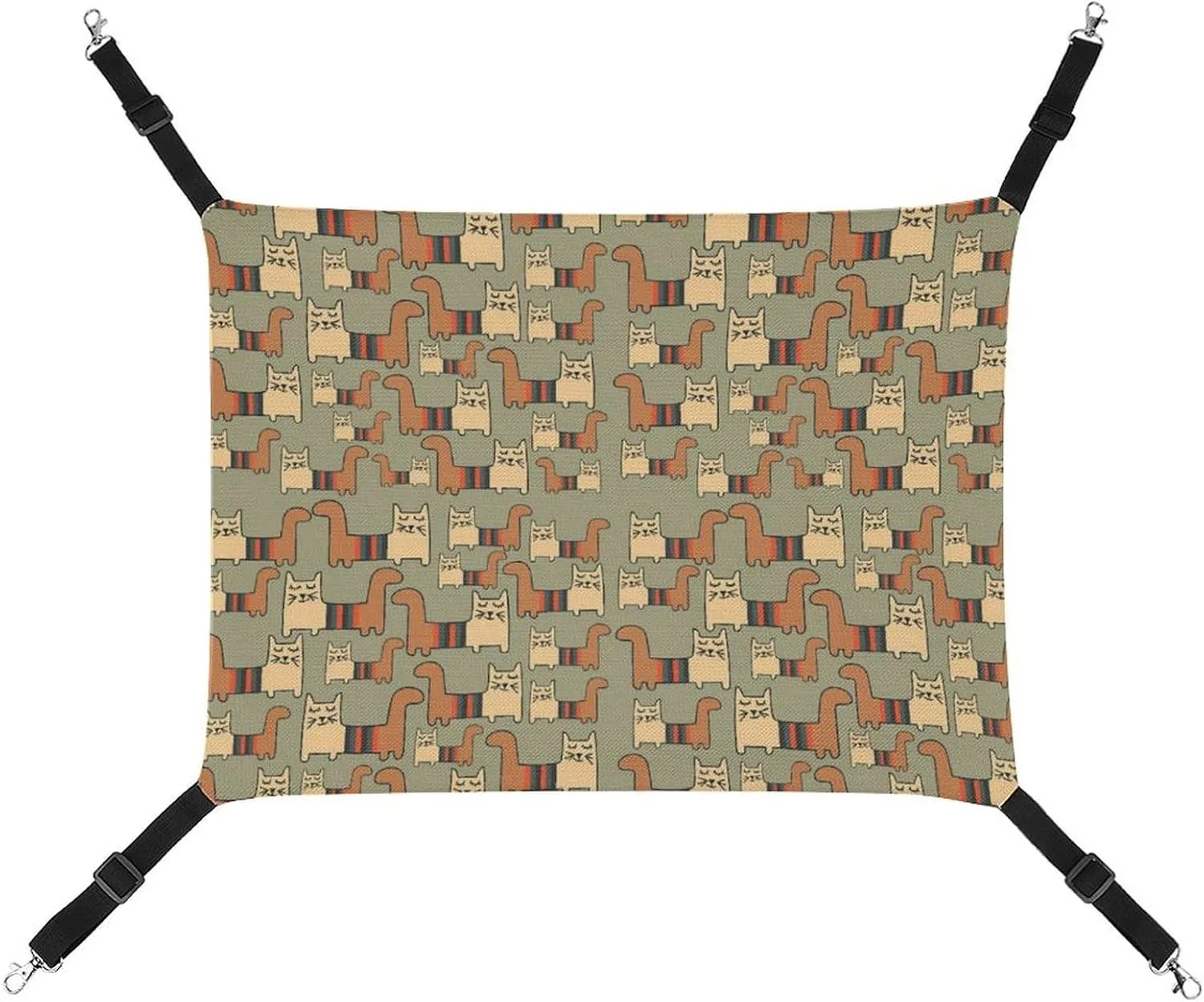 Lovely Cats Hanging Cat Bed Soft Breathable Pet Hammock for Cage Pet Sleeper for Kitten Ferret Puppy Rabbit
