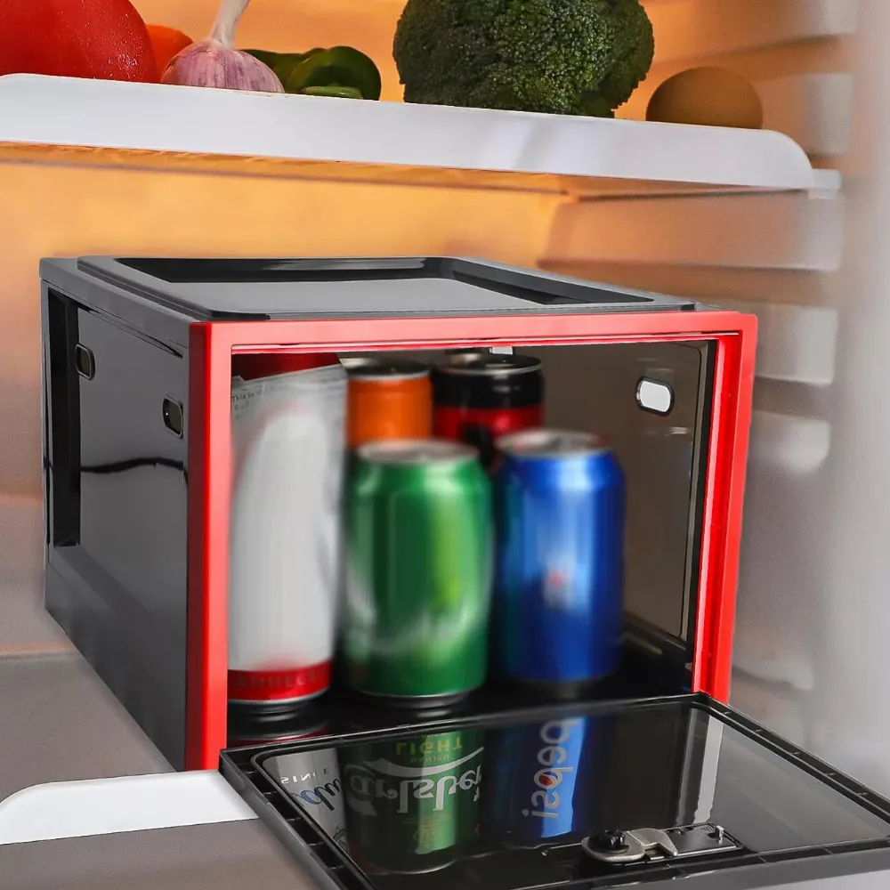 Luxora Heavy Duty Lockable Refrigerator Food Organizer Bin