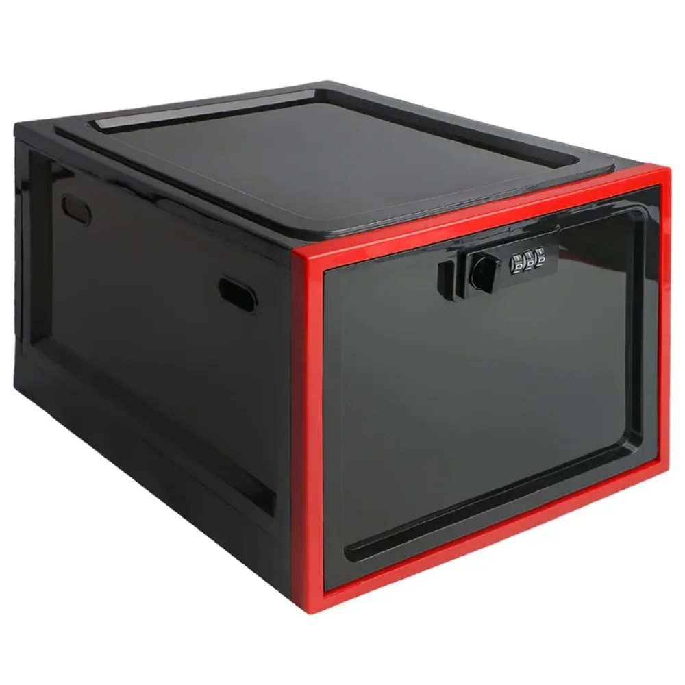 Luxora Heavy Duty Lockable Refrigerator Food Organizer Bin