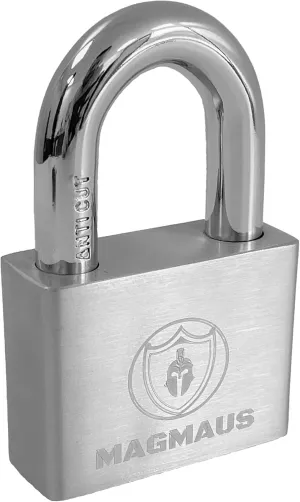 Magmaus® PDL/50 Heavy Duty Lock with 3 Keys [Anti Cut Shackle] - [Stainless Steel] Weatherproof Padlock for Outdoor Use - Ideal for Storage Unit, Shipping Container, Gate