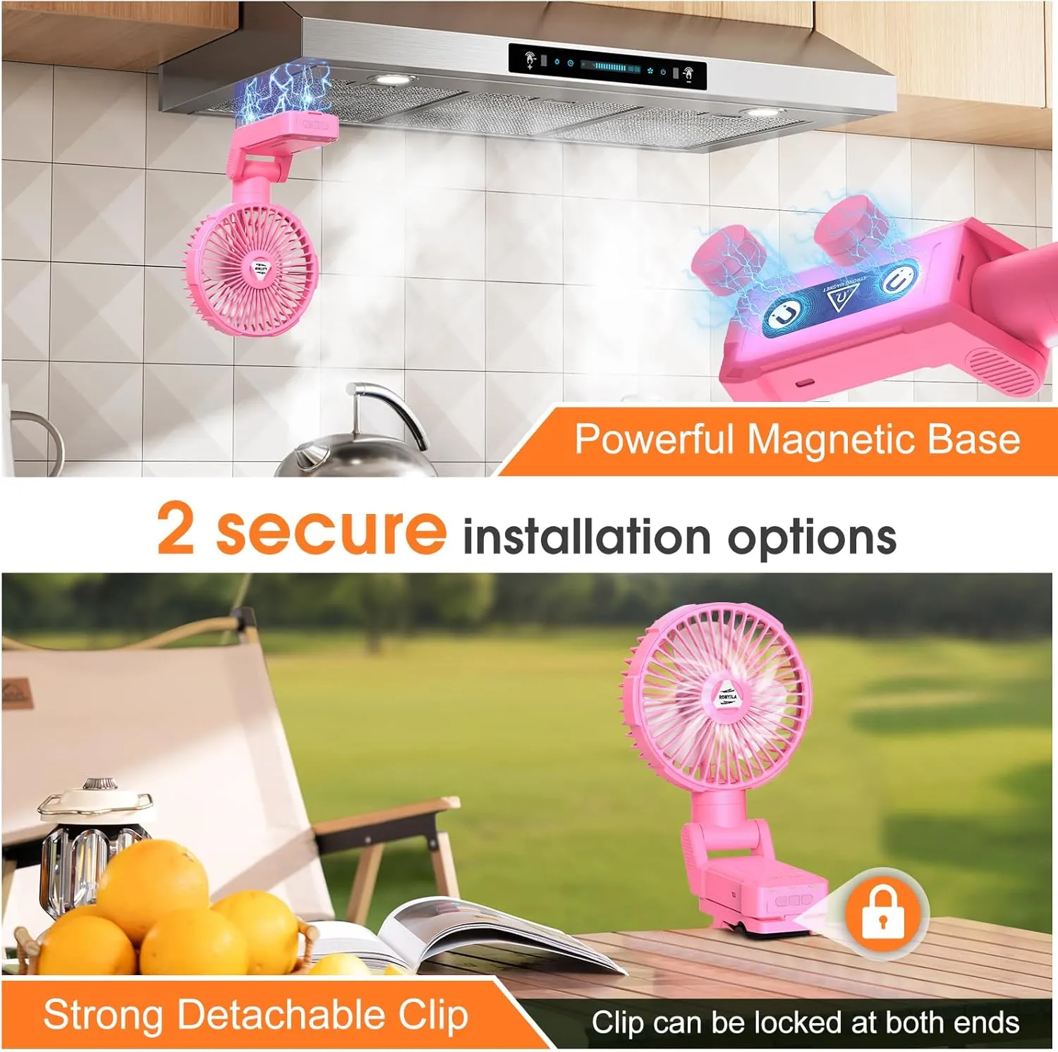Magnetic Golf Cart Fan Rechargeable Battery Powered Fan - 10400mAh Worksite Portable Outdoor Camping Fans 180°Rotation,Led Lantern With Strap,Suitable for EZGO Club Car Yamaha