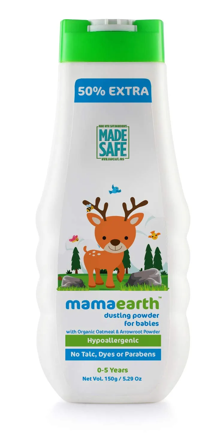 Mamaearth Talc Free Organic Dusting Powder for Babies 100 Gm with Arrowroot & Oat Starch & Mosquito Repellent Natural Spray by mamaearth with Natural Oils for Babies and Kids
