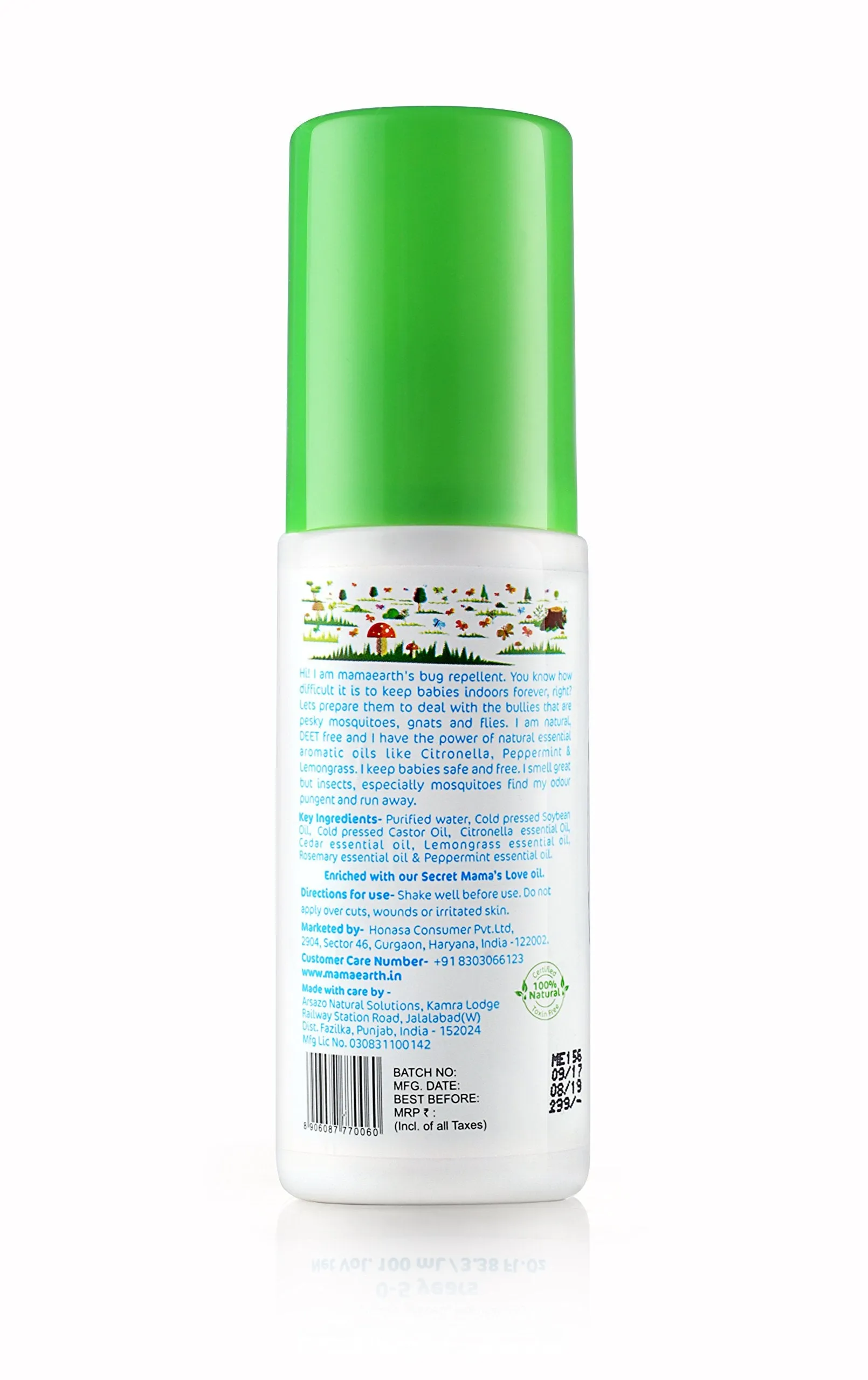 Mamaearth Talc Free Organic Dusting Powder for Babies 100 Gm with Arrowroot & Oat Starch & Mosquito Repellent Natural Spray by mamaearth with Natural Oils for Babies and Kids