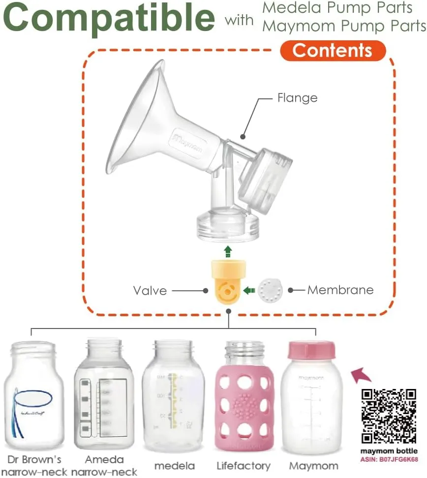 Maymom Breast Pump Accessories Compatible with Medela Pump in Style Pumps, Large Breastshields (27 mm (Large))