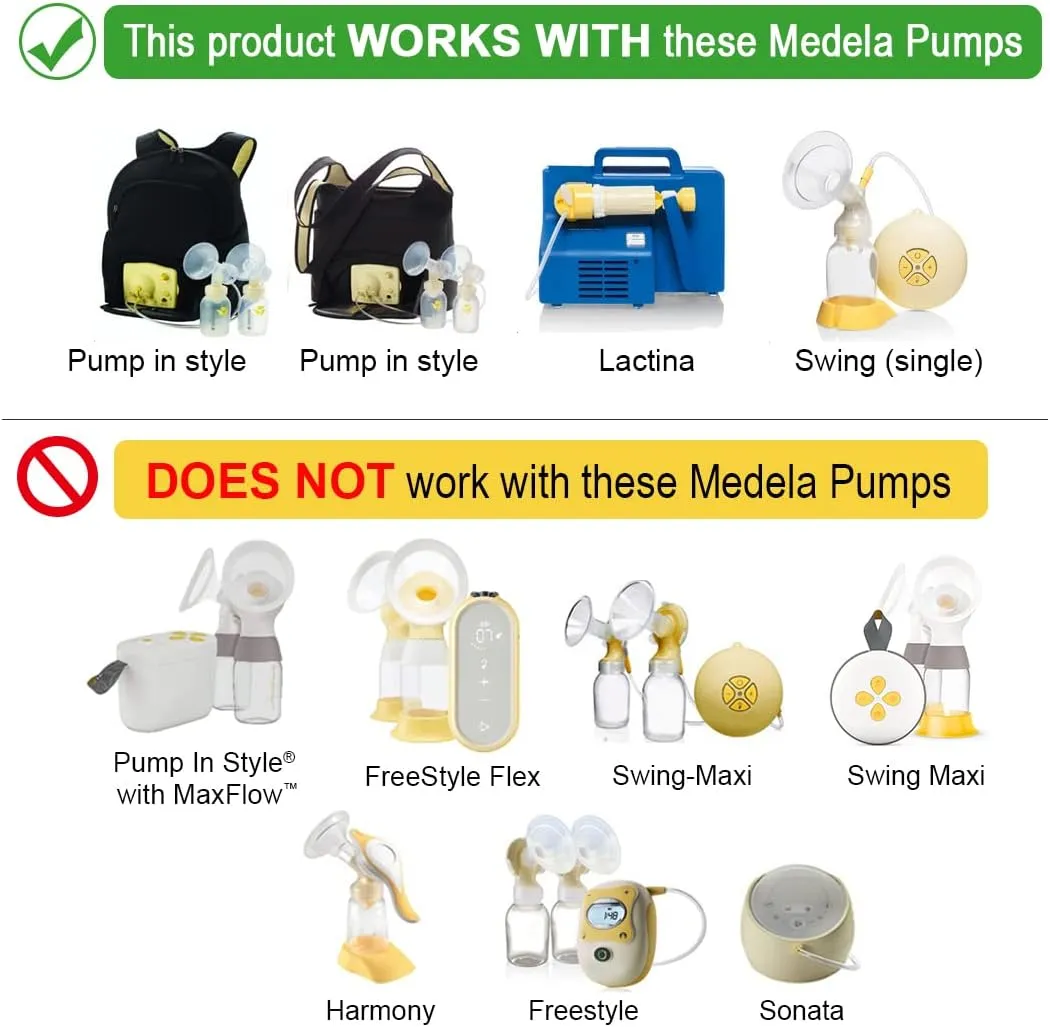 Maymom Breast Pump Accessories Compatible with Medela Pump in Style Pumps, Large Breastshields (27 mm (Large))