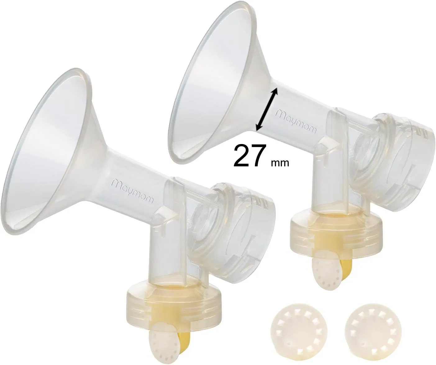 Maymom Breast Pump Accessories Compatible with Medela Pump in Style Pumps, Large Breastshields (27 mm (Large))