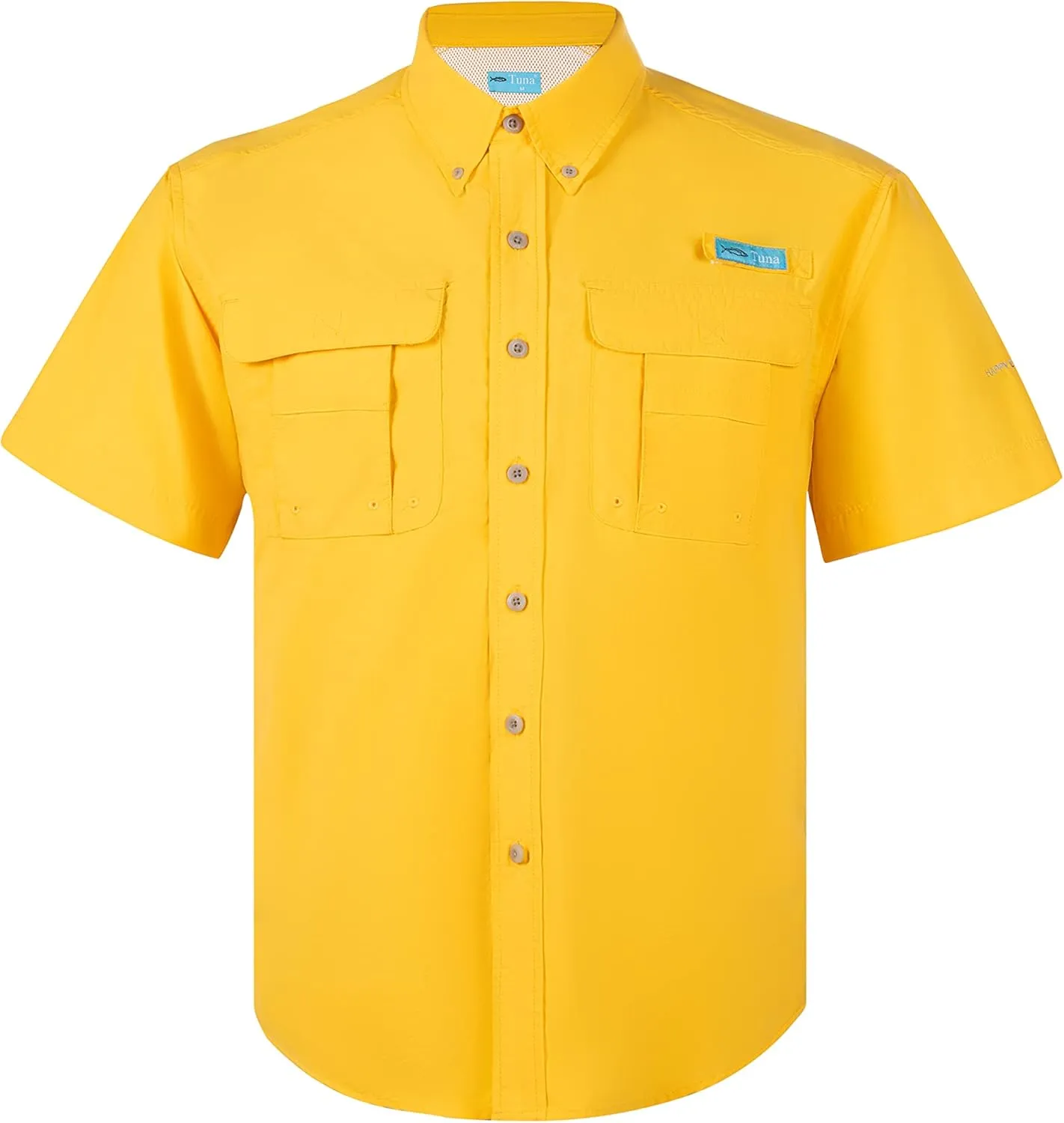 Men's UV UPF 50  Fishing Shirts for Men Sun Protection Breathable Fast Dry SPF Hiking Short Sleeve Shirt