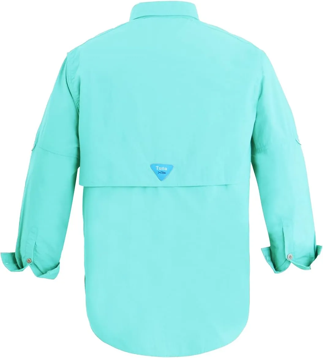 Men's UV UPF 50  Sun Protection Soild Anti-Static Waterproof Breathable Fast Dry Hiking Fishing Long Sleeve Shirt