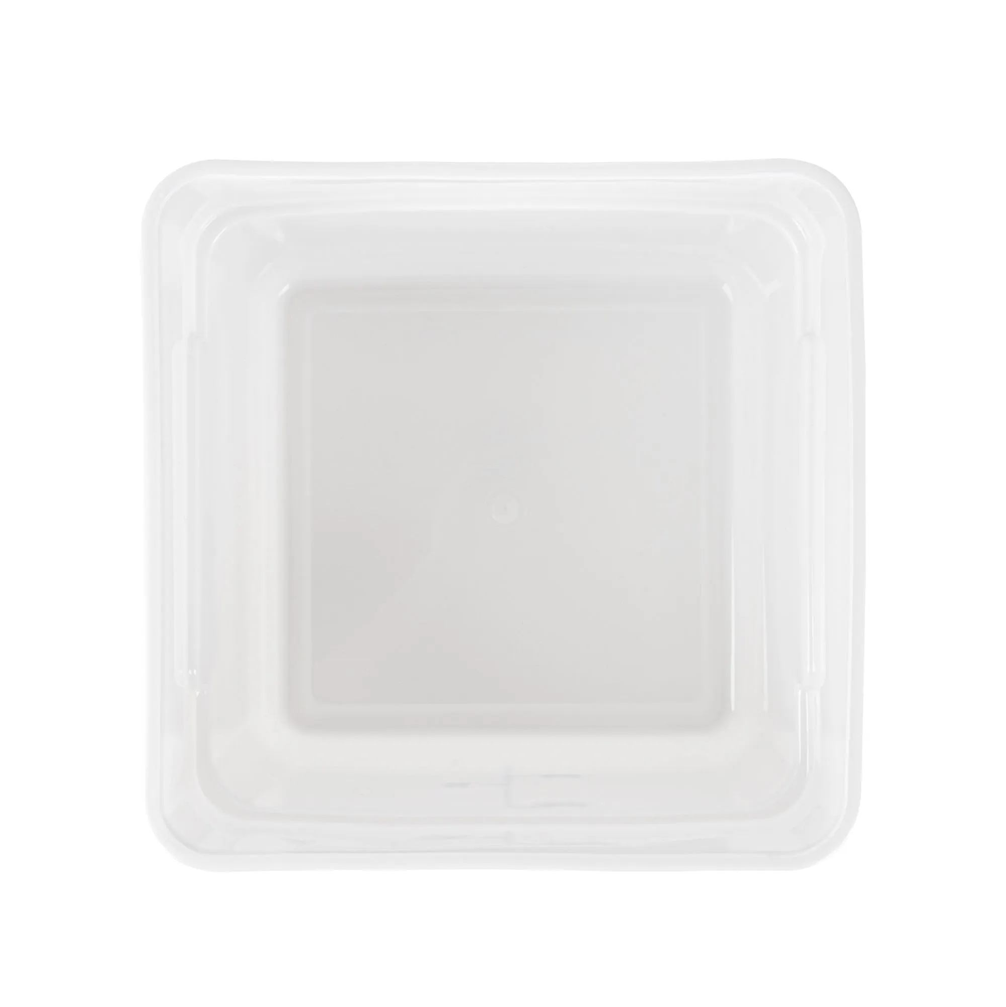 Met Lux 12 qt Square White Plastic Food Storage Container - with Blue Volume Markers - 11" x 11" x 8" - 1 count box