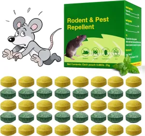 Mint Mice Repellent Balls 40Pack, Mice Repellent Indoor, Natural Ingredients, Family-Friendly