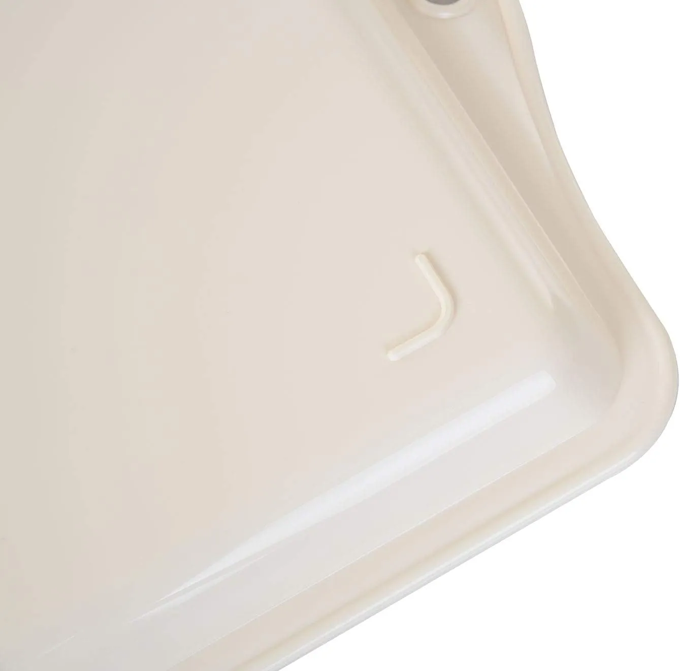 Mintra Home Durable Serving Tray - (1pk, CREAM) Unbreakable, Breakfast, Cafeteria, Fast Food, Handles