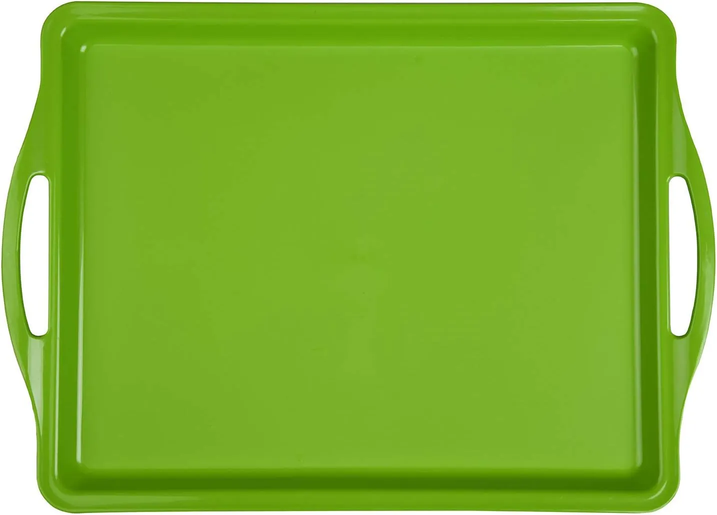 Mintra Home Durable Serving Tray (1pk, Green) - Platter with Handle 14 Inch 'Green' (Heavy Duty,Large Capacity Great for Kitchen, Wedding, Restaurant Indoor or Outdoor Picnic Camping