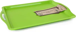 Mintra Home Durable Serving Tray (1pk, Green) - Platter with Handle 14 Inch 'Green' (Heavy Duty,Large Capacity Great for Kitchen, Wedding, Restaurant Indoor or Outdoor Picnic Camping